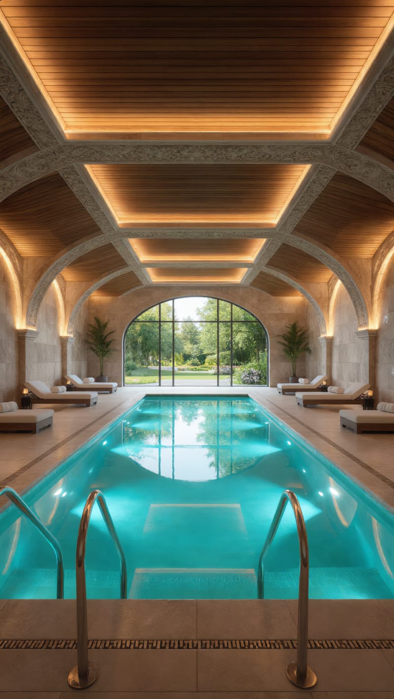 Indoor pool after transformation