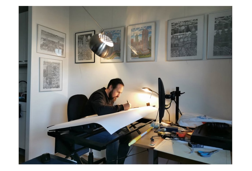 The studio of... Tim ter Wal