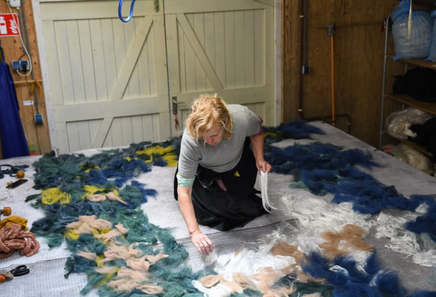 Nature nurtures in Claudy Jongstra's nieuwe expo bij Galerie Fontana in Brussel