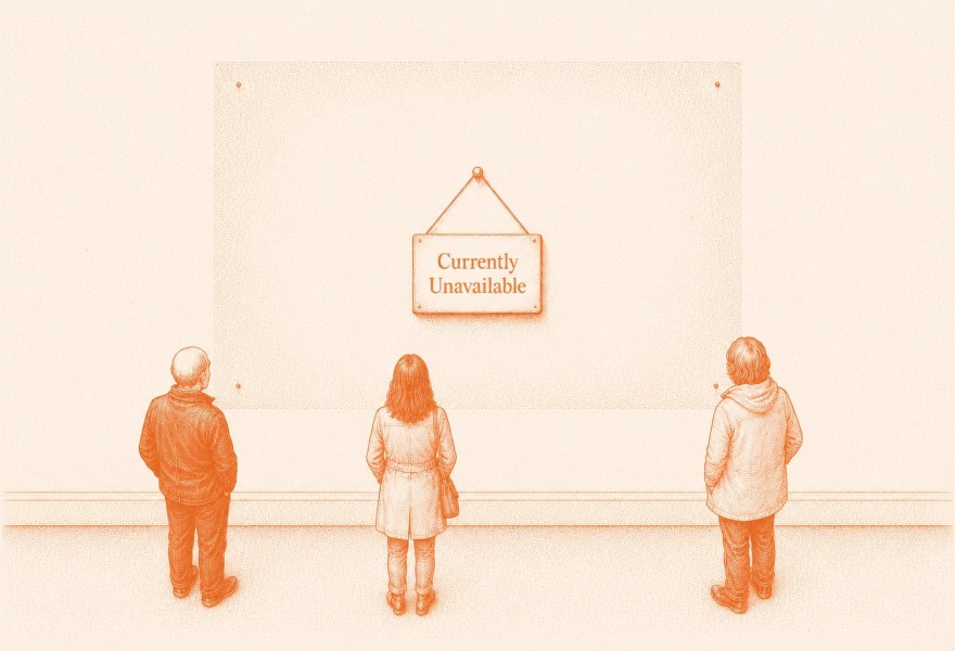Currently Unavailable: een bezoekersverslag van een tentoonstelling die er niet was