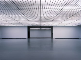 A museum with empty walls