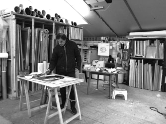 The studio of... Nour-Eddine Jarram