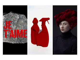 De zwarte vogel in het rode glas wijn