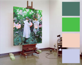 John Hilliard, A Palette For John Singer Sargent (Carnation, Lily, Lily Rose)