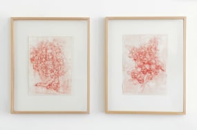 Bea Emsbach, groep werken aqarel op papier en medailles