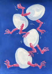 Puck Verkade, Precarious eggs (blue)