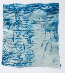 Mika Horie, White Heron in the Reeds