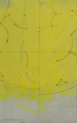 Alberto Romero, Geometric drawing with yellow plums