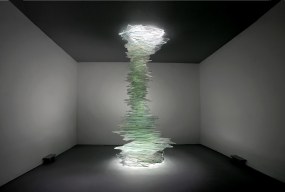 David DiMichele, Light and Space: Broken Glass Stack- Floor to Ceiling