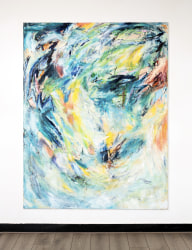 Eline Boerma, On the river 155 x 200 cm Oil and oil stick on canvas 5000 euro