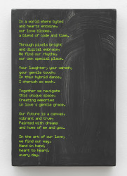 Alicia Framis, POEM FOR THE WEDDING VEIL OF ALICIA (petrol)