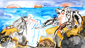 Charlotte Schleiffert, Vrouw met Varanen op Eiland