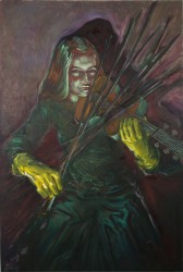 Anthony Goicolea, Violinist With Dish Gloves