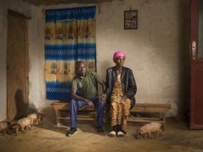 Jan Banning, Marianna Nyirantagorama (58) and Marc Nyandekwe (60)