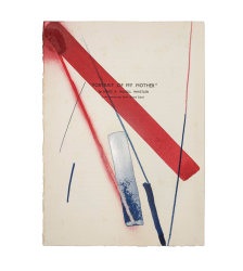 Sam Lock, Portrait of my mother, red blue white