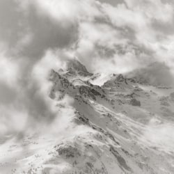 Jeffrey Conley, Swirling Clouds and Ridgeline, Engadine, Switzerland