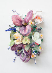 Stefan Gross, 'Flowe Bonanza' pink and color on mint