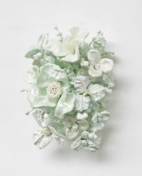 Stefan Gross, 'Flowe Bonanza' white on mint