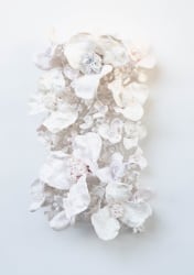 Stefan Gross, 'Flower Bonanza' White-beige