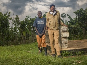 Jan Banning, Clever Kadurira (68), right,  and Faustin Nizeyimana (76)