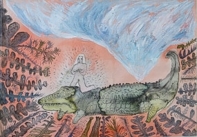 Samuel Sarmiento, Woman traveling on an alligator