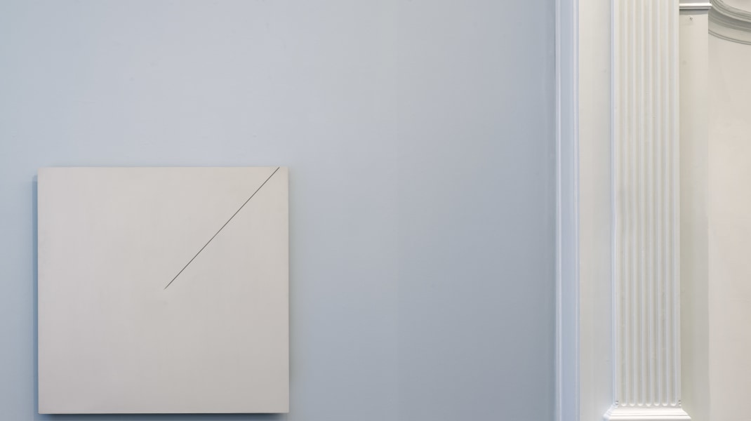 Ad Dekkers, Ad Dekkers'  'Reliëf met 1/2 Lijn' in the exhibition 'From ZERO to 2018' at Upstream Gallery (2018).