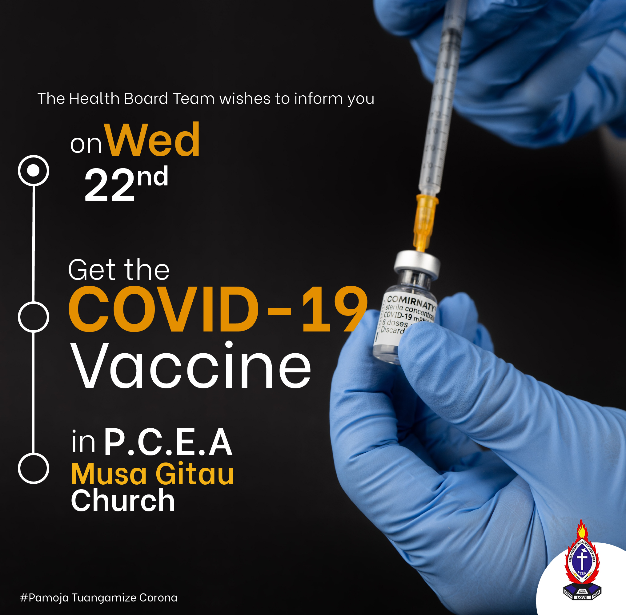 P.C.E.A Musa Gitau Health Board Poster
