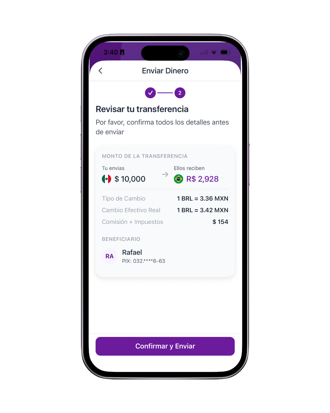 Paso 3: confirmar la operación en la app Dulloo