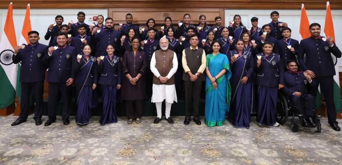 PM Modi meets India's Commonwealth Games 2026 medal winners at 7 Lok Kalyan Marg