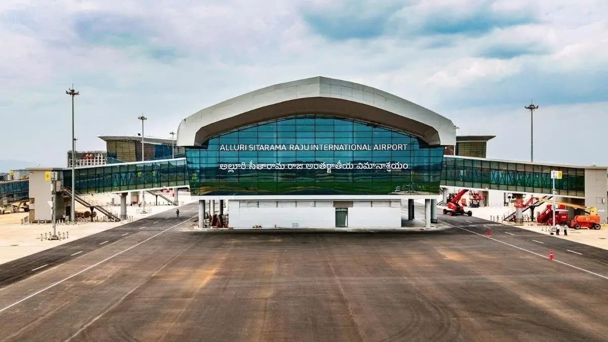 Alluri Sitarama Raju International Airport terminal at Bhogapuram in Andhra Pradesh