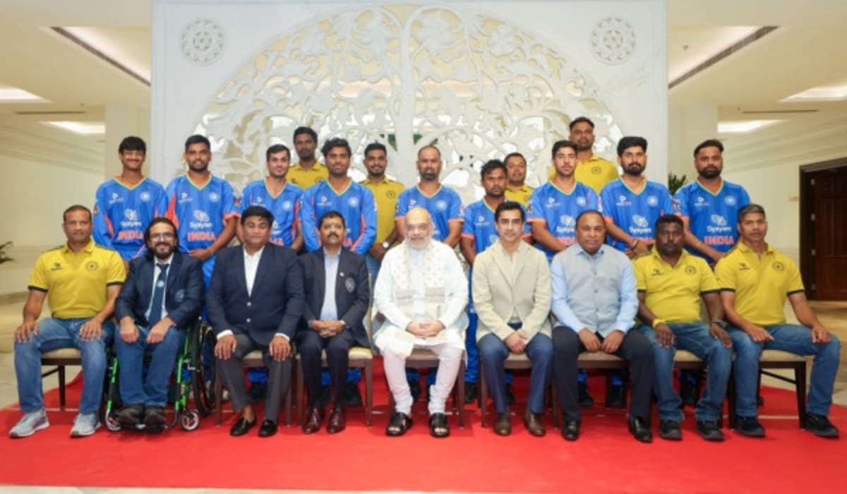 Home Minister Amit Shah Meets India's Divyang Men's Cricket Team - NationPath Image