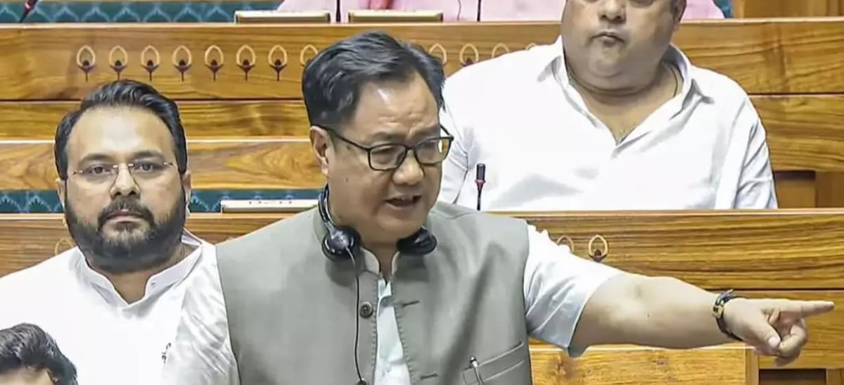 Kiren Rijiju Criticises Opposition Over Repeated Parliament Disruptions