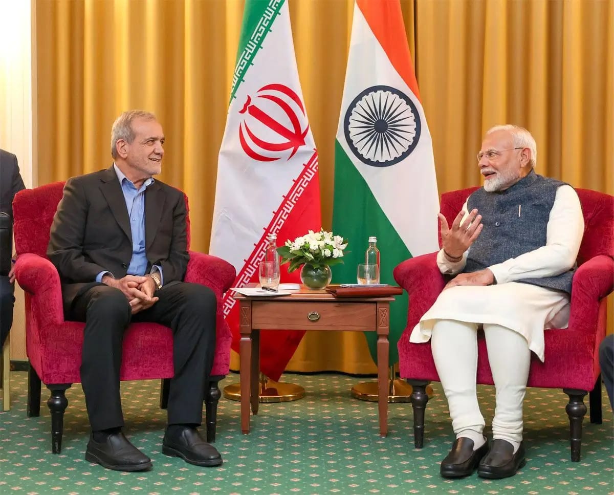 PM Narendra Modi meets Iranian President Masoud Pezeshkian at SCO Summit in Bishkek