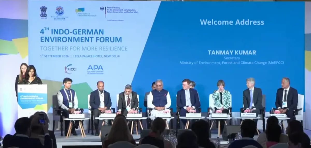 Bhupender Yadav and Carsten Schneider at Indo-German Environment Forum