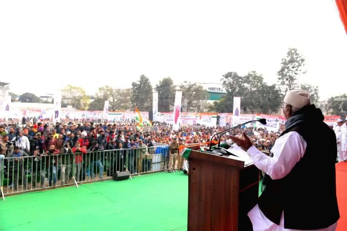 Mallikarjun Kharge at Haldwani public meeting