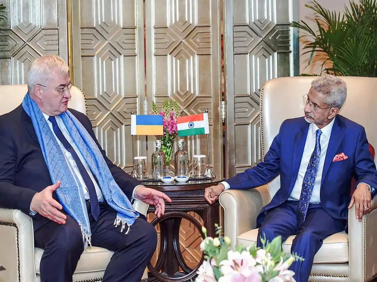 S Jaishankar meets Ukrainian Foreign Minister Andrii Sybiha in Kyiv