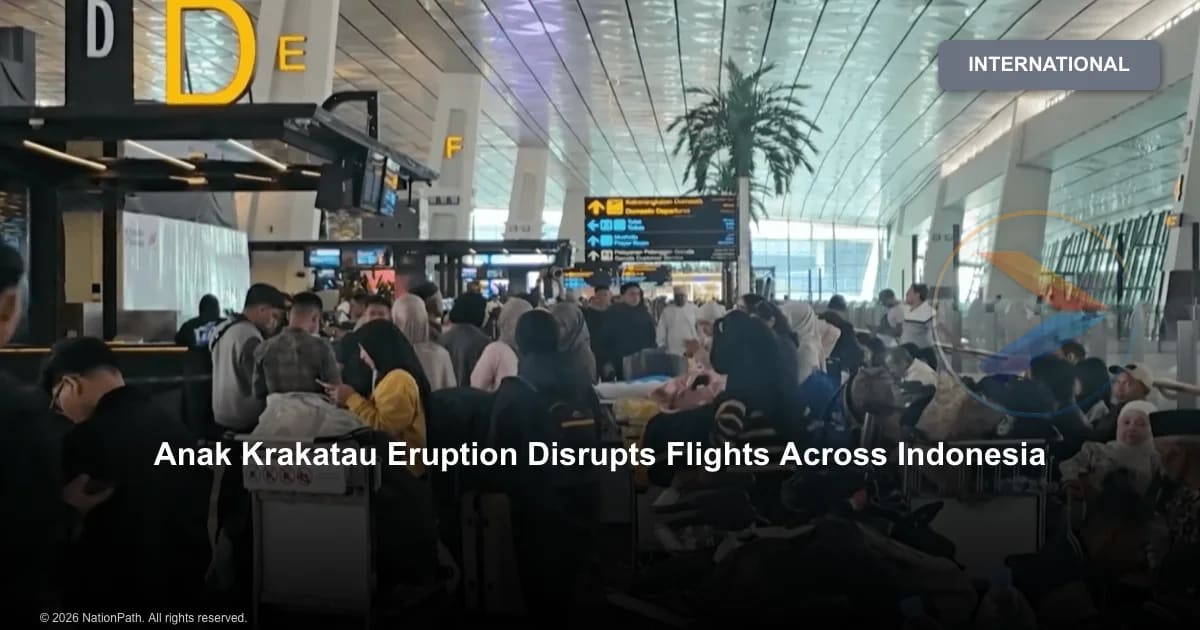 Anak Krakatau Eruption Disrupts Flights Across Indonesia - NationPath Image