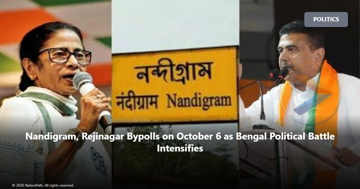 Political leaders and supporters during an election campaign in Nandigram, West Bengal.