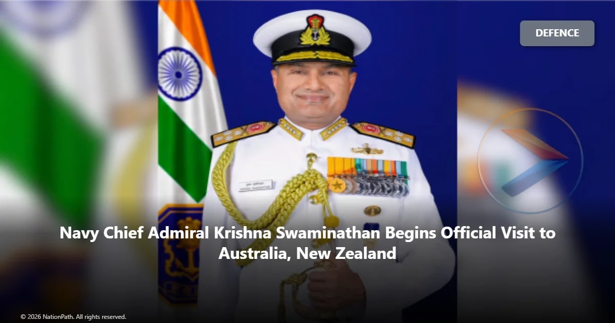 Chief of the Naval Staff Admiral Krishna Swaminathan during his official visit to Australia and New Zealand.