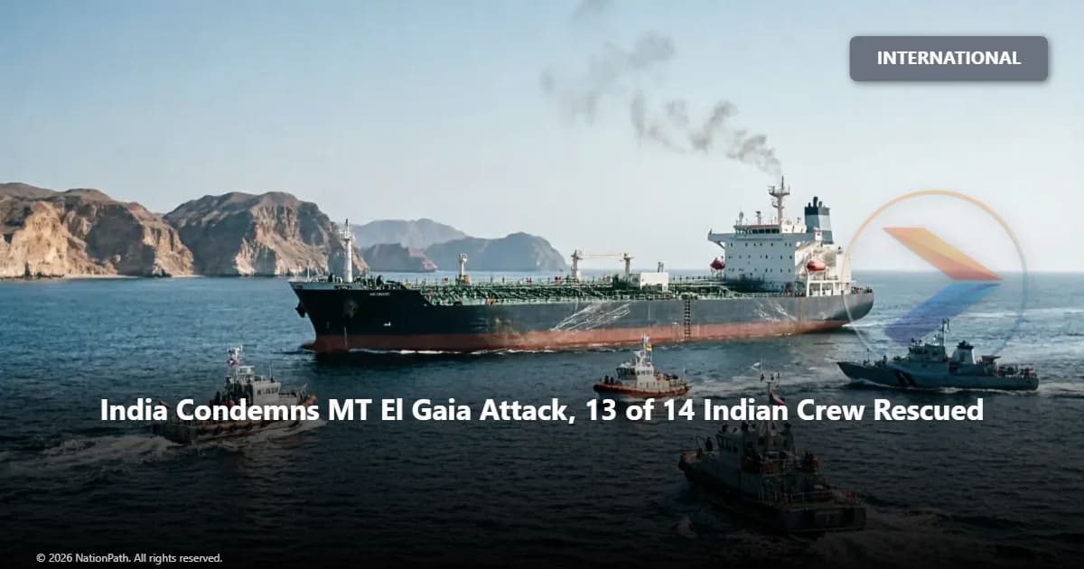 MT El Gaia commercial vessel off Oman with rescue boats during search and rescue operation