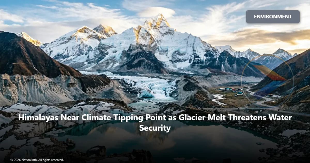 Himalayan glaciers and a high-altitude glacial lake amid accelerating climate change