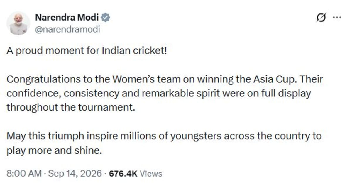 President Murmu, PM Modi Congratulate Team India on Women’s Asia Cup Triumph - NationPath Image