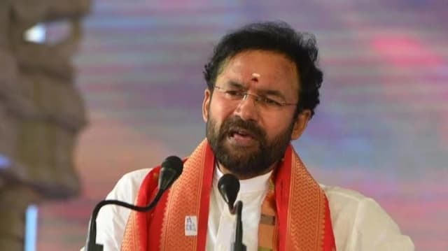 Union Minister G. Kishan Reddy addressing a gathering on food safety and public health.