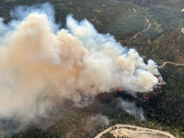 Bald Range wildfire spreads near Summerland and Peachland in British Columbia
