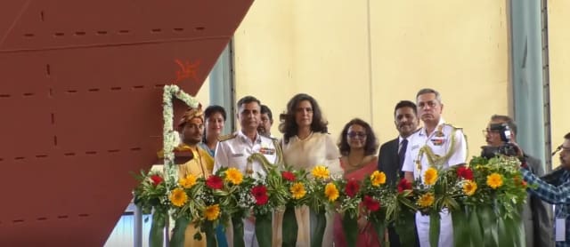 Indian Navy commissions Next Generation Offshore Patrol Vessel Shruti built by GRSE.