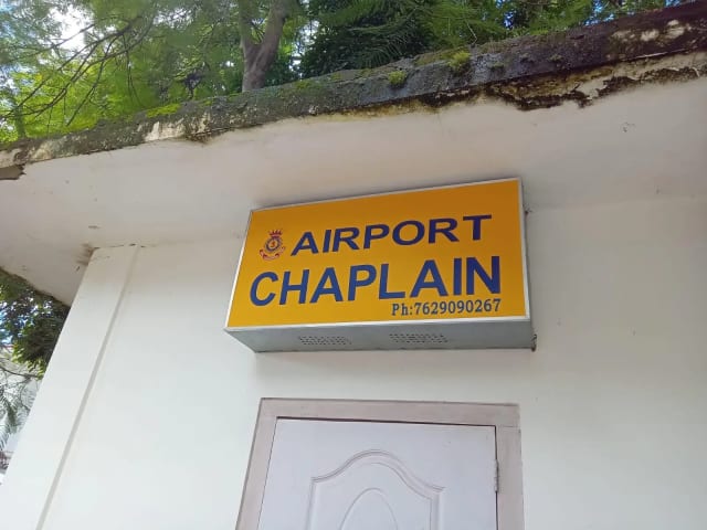 Lengpui Airport chaplain K Biakṭhuama offering support to patients and families in Mizoram