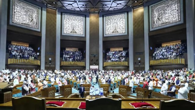 Indian Parliament building as Parliament passes NCDC Amendment Bill 2026.
