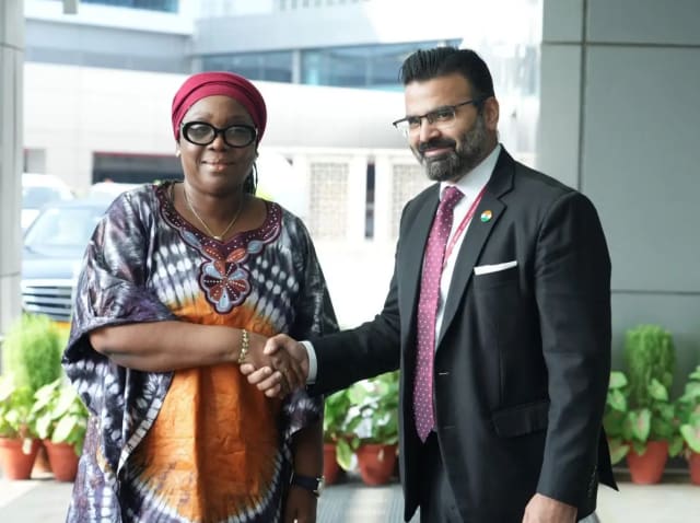 Liberian Foreign Minister Sara Beysolow Nyanti arrives in New Delhi for India-Liberia diplomatic engagement