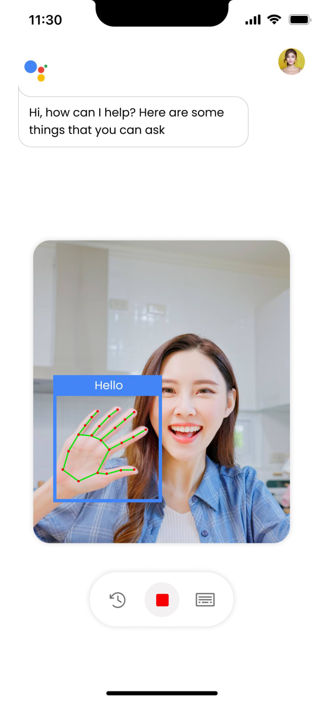 Google DeepMind SL2T sign language to text AI on smartphone