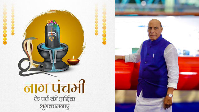 Defence Minister Rajnath Singh Extends Nag Panchami Greetings - NationPath Image